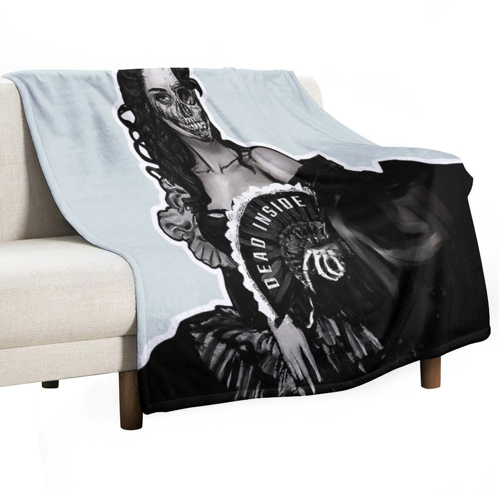 Dead Inside Travel-friendly Throw Blanket