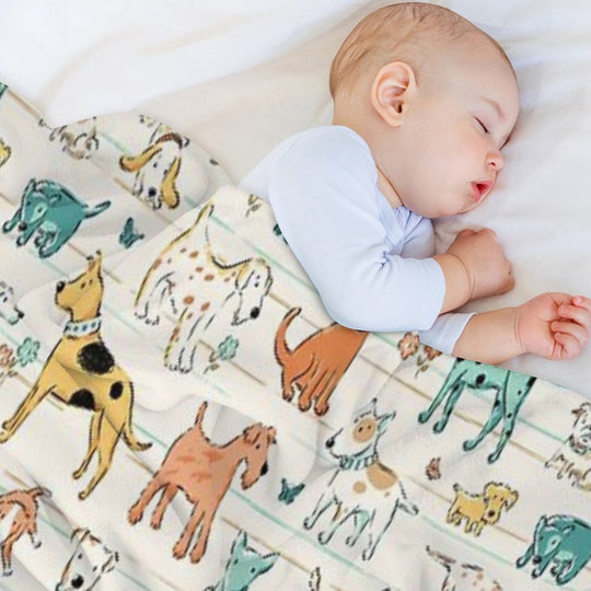 Dogs Dogs Dogs Compact Throw Blanket