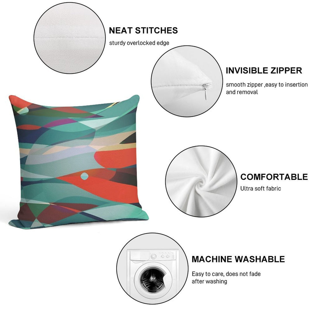 Red Bird Soft Fade-Resistant Throw Pillow