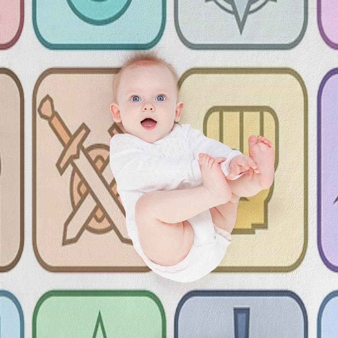 JoCat Crap Guide to DnD Class Icons [Color] Versatility Throw Blanket