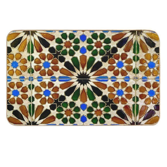 A Tile Wall in Tangier  Repositionable Bath Mat