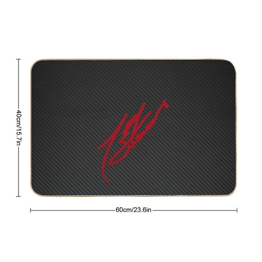 Tony Stewart Carbon Fiber Signature  Easy Maintenance Bath Mat