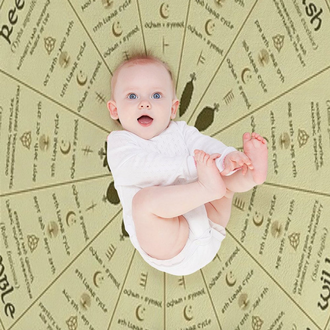 Celtic Ogham Tree Calendar Eco-conscious Throw Blanket