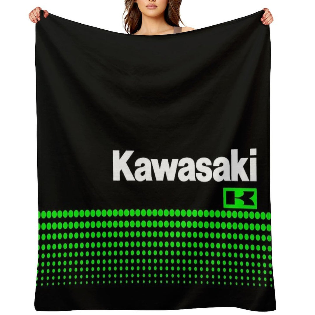 KAWASAKI Team Wrinkle-free Throw Blanket