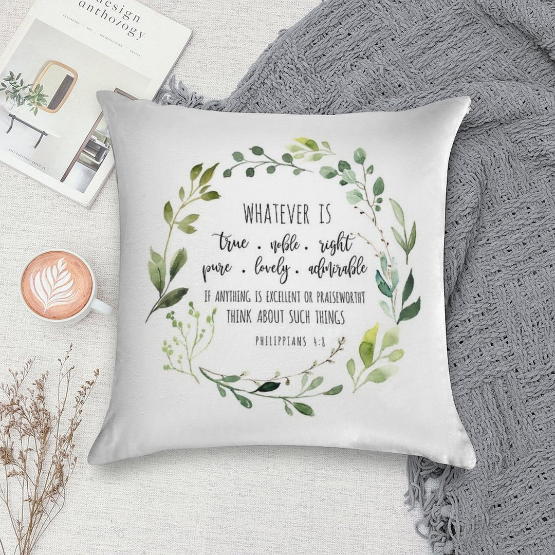 Philippians 48 Whatever Is True Bible Verse Soft Gift Ready Throw Pillow