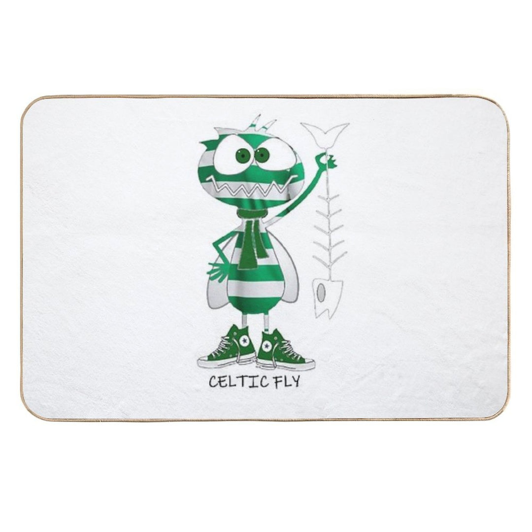 Celtic Fly Cartoon Critter  Rapid-Drying Bath Mat