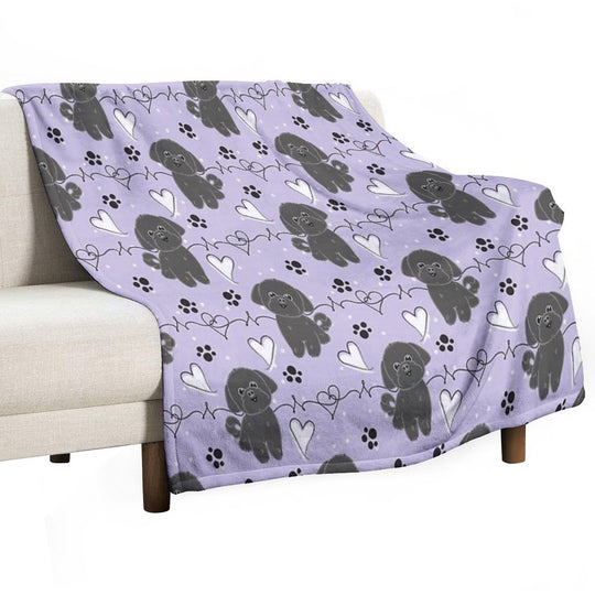 LOVE Black Shih Tzu Eco-conscious Throw Blanket