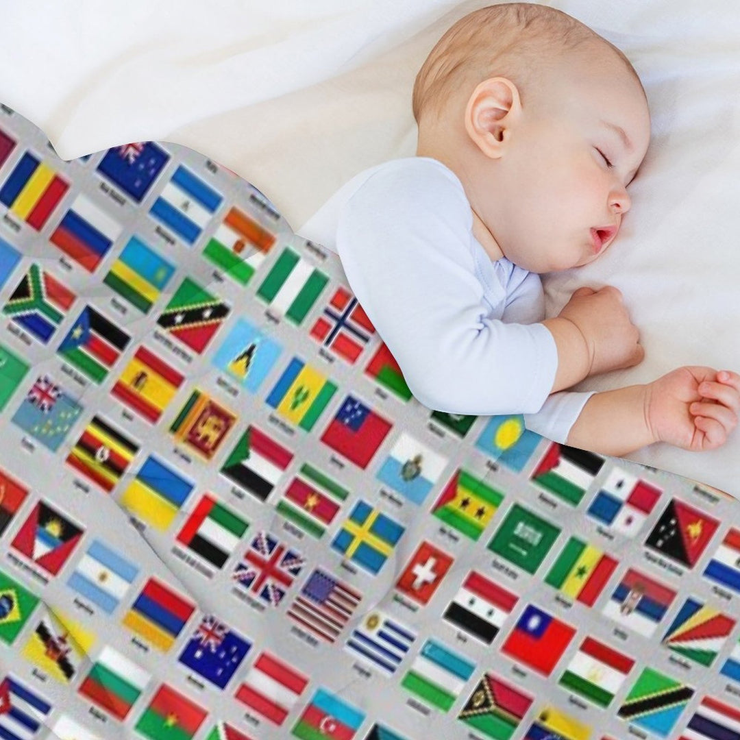 All of The Current World Flags Every Nation Eco-conscious Throw Blanket