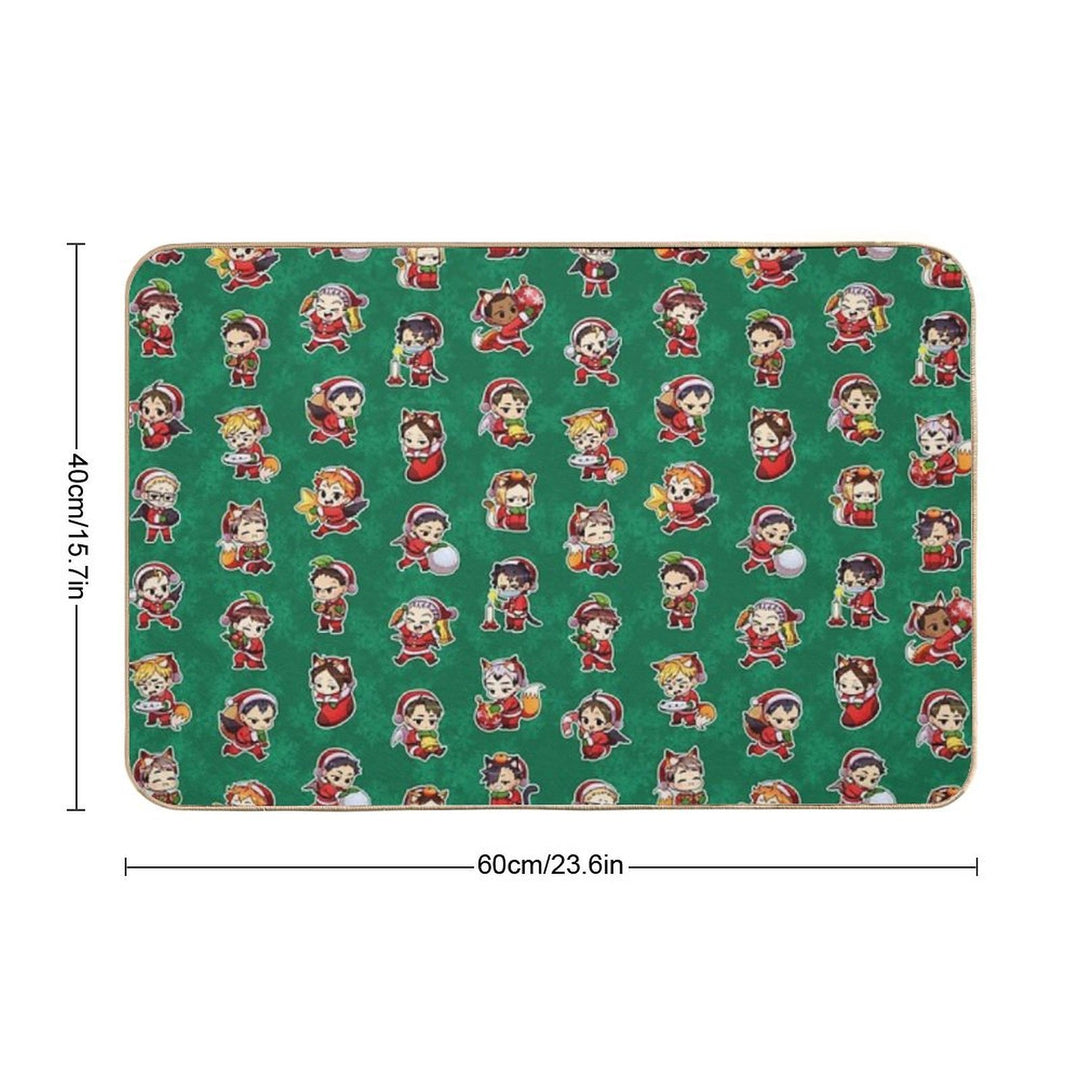 Christmas Volleyball  Slip-Resistant Bath Mat