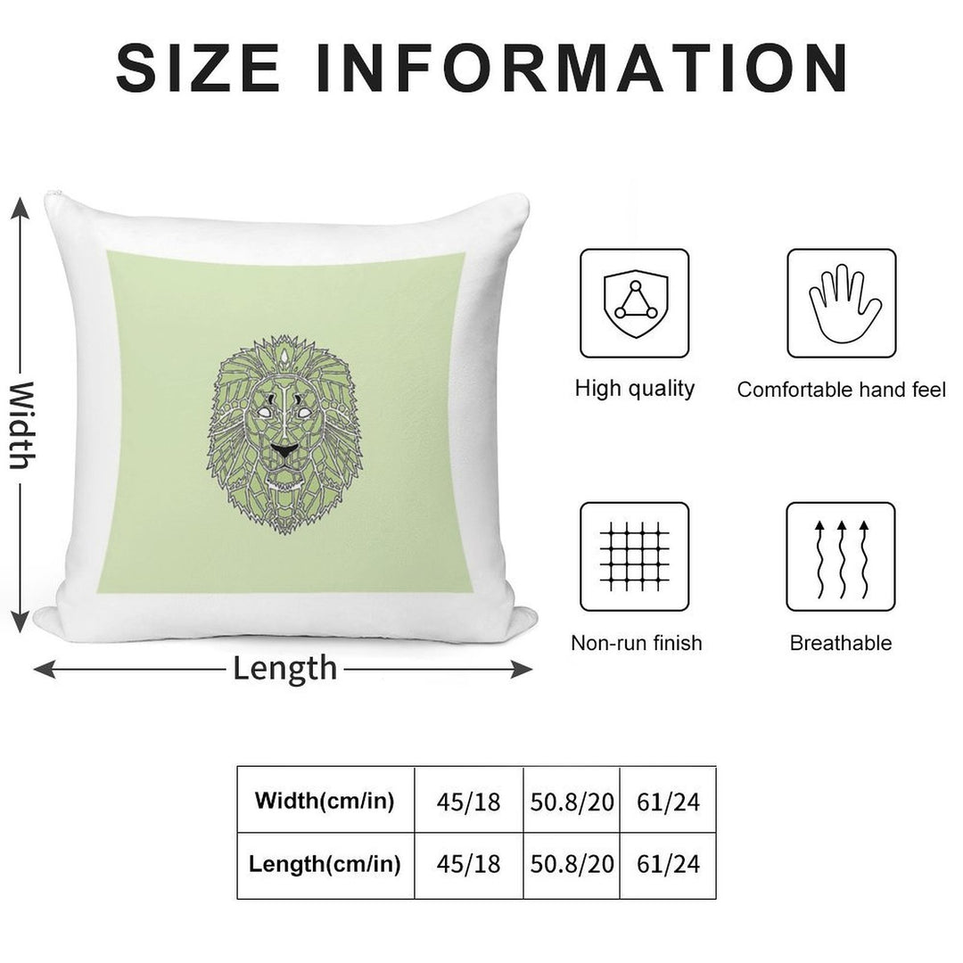 Lion #2 Soft Durable Construction Throw Pillow