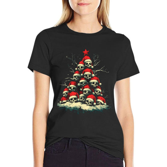 Goth Santa Skull Christmas Tree  Relaxed-fit T-Shirt