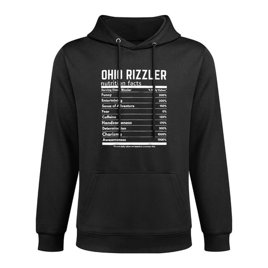Ohio RIzzler Nutrition Facts Meme Rizz Internet Memes Gen Z Relaxed Fit Hoodie