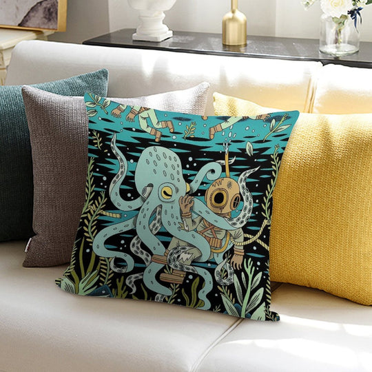 Diver Soft Gift Ready Throw Pillow