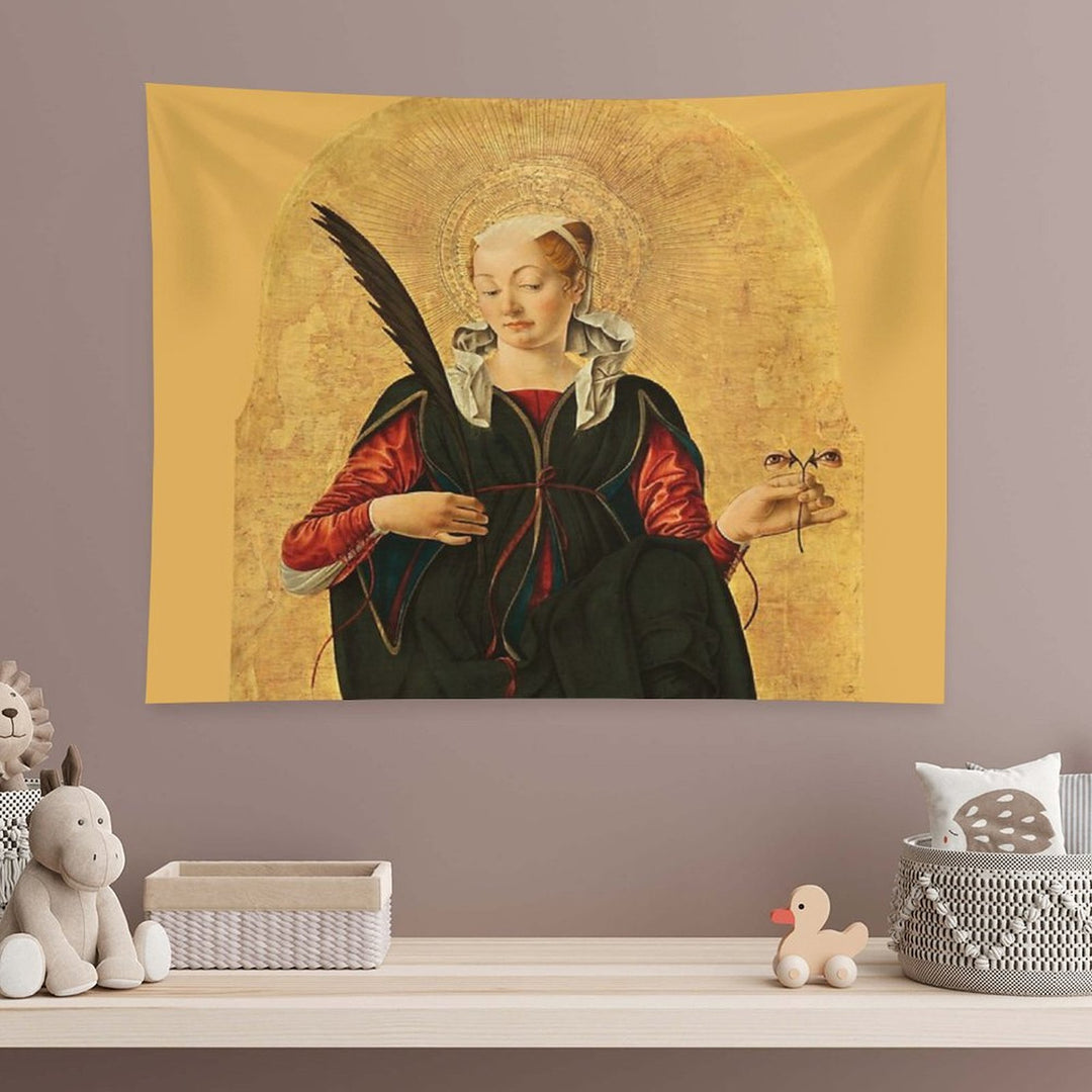 Digitally Remastered St. Lucy by Francesco Del Cossa Tapestry