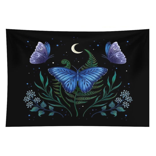 Blue Morpho Butterfly Tapestry