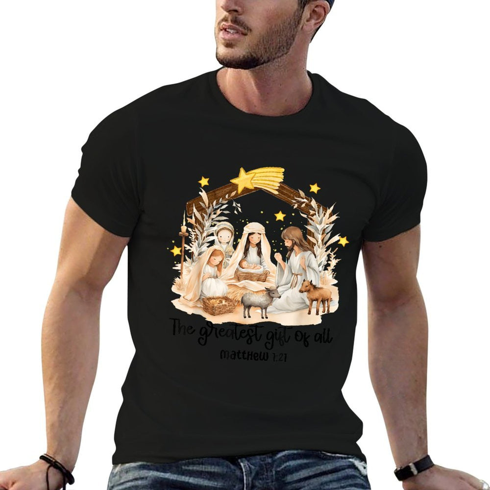 The Greatest Gift For All Christmas Nativity Jesus Christian  Affordable Price T-Shirt