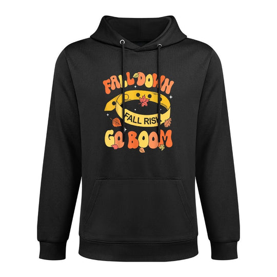 Fall Down Go Boom Fall Risk Bracelet Physical Therapy Outfit Easy Care Hoodie