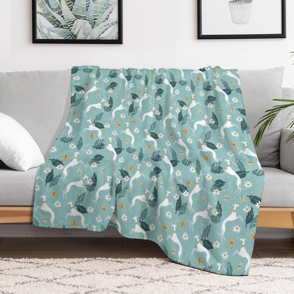 Greyhound And Butterfly Comfort Throw Blanket
