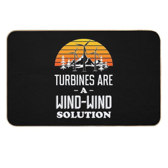 Wind-Wind Solution Energy Wind Turbine Technician Product  Long-Lasting Bath Mat
