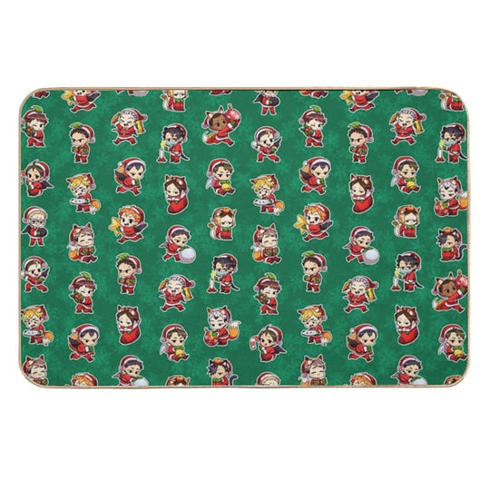 Christmas Volleyball  Stain-Proof Bath Mat