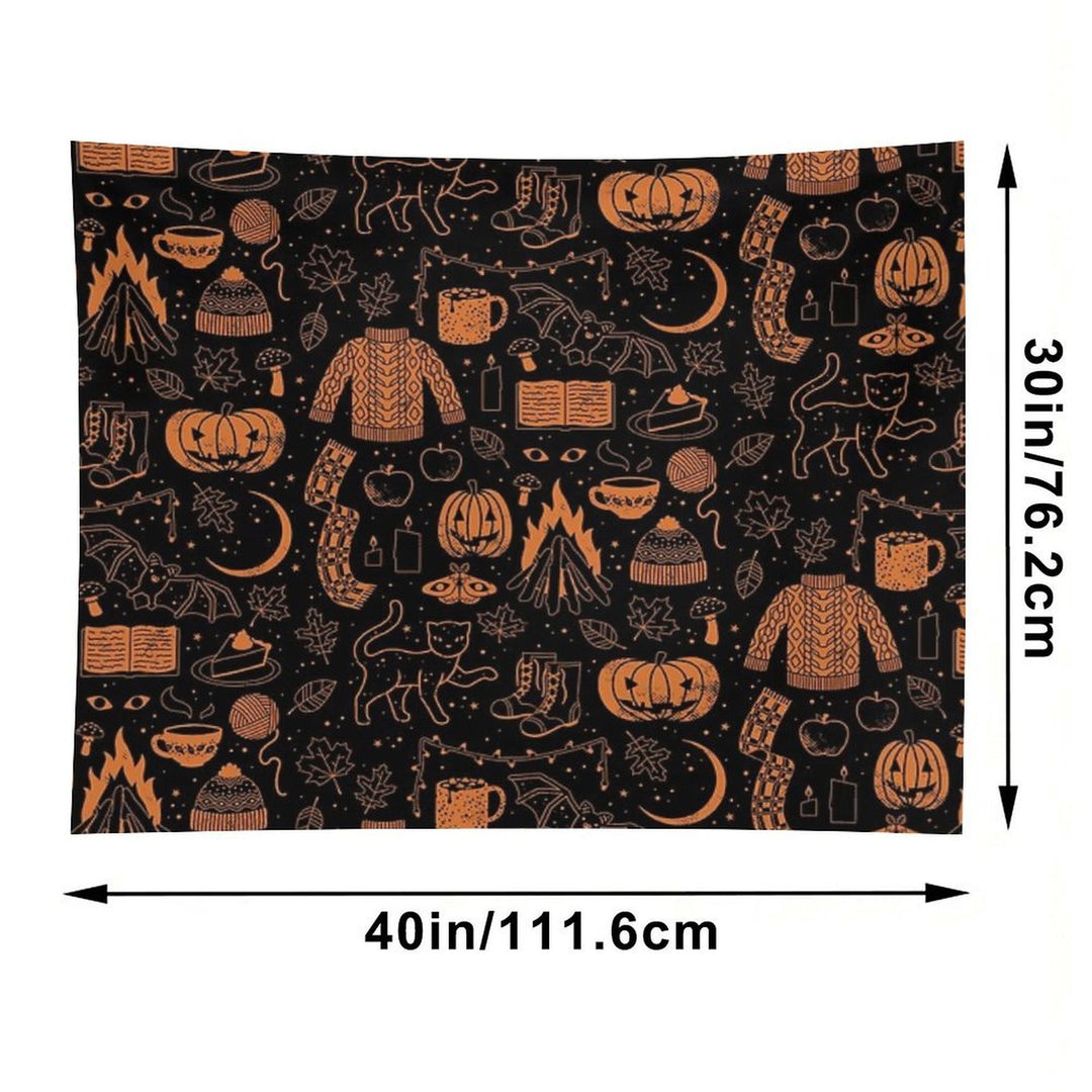 Autumn Nights Halloween Tapestry