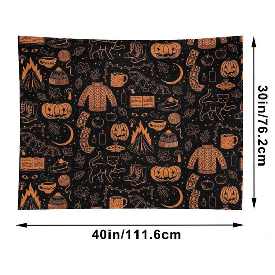 Autumn Nights Halloween Tapestry
