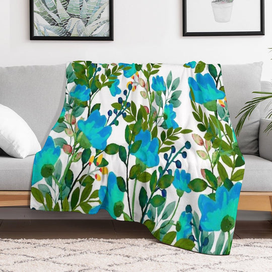Blue #redbubble #decor #buyart Wrinkle-free Throw Blanket