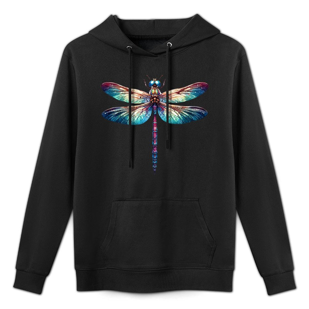 Colorful Dragonfly Watercolor Art Insect Lover Earth Day Breathable Fabric Hoodie