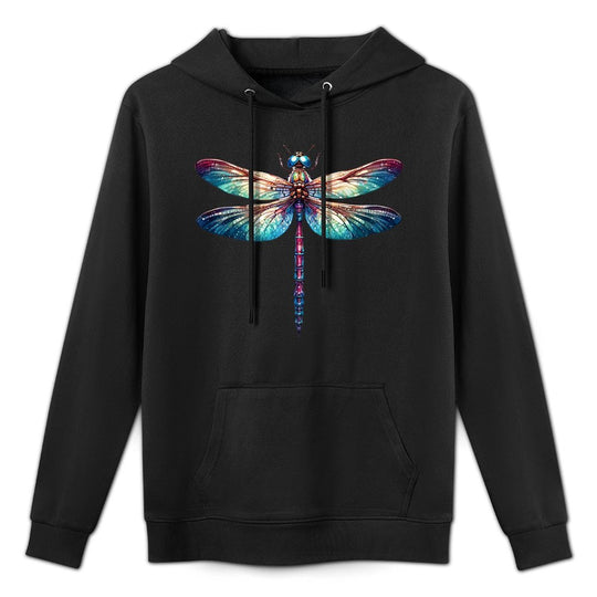 Colorful Dragonfly Watercolor Art Insect Lover Earth Day Breathable Fabric Hoodie