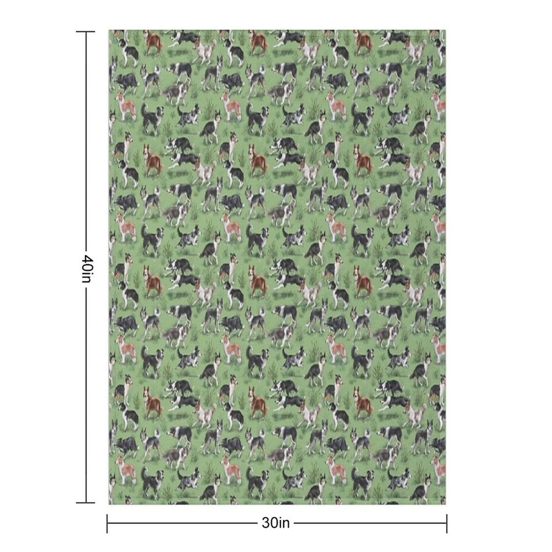 The Border Collie Sustainable Throw Blanket