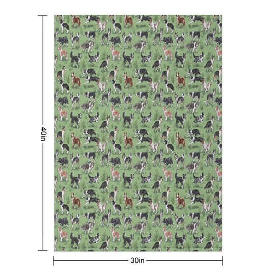 The Border Collie Sustainable Throw Blanket