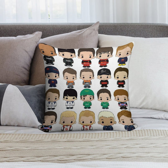 Cute F1 2023 Class Soft Skin-Friendly Throw Pillow