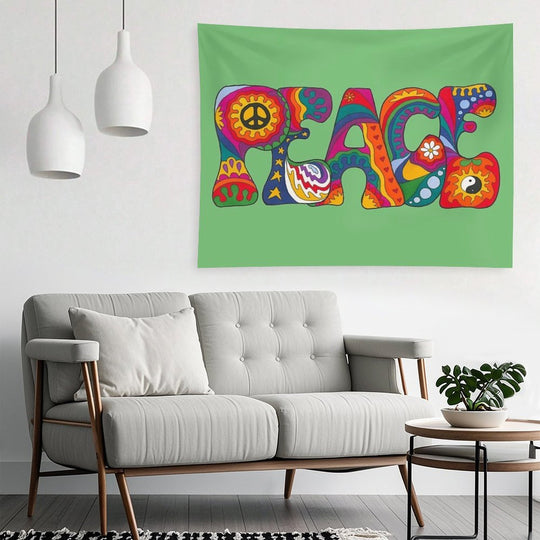 Psychedelic Peace Tapestry