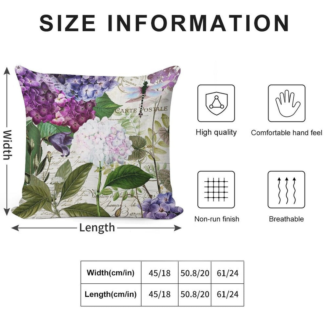 Garden Glow Soft Fade-Resistant Throw Pillow