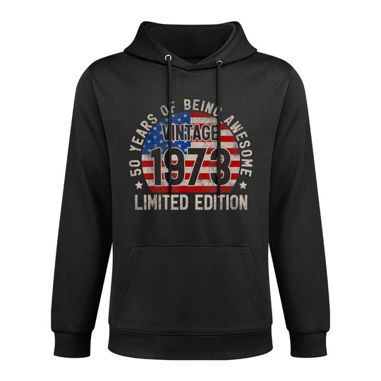 Vintage 1973 Turning 50 BDay Men 50 Years Old 50th Birthday Unisex Design Hoodie