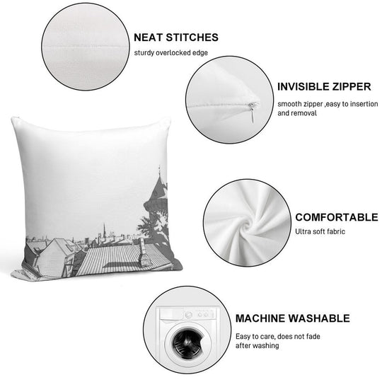 Hometown#1 Soft Decorative Cover Throw Pillow