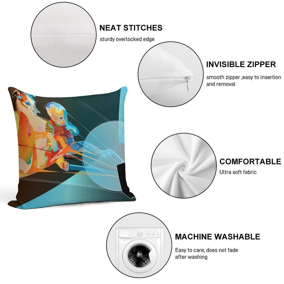 Watching Tv Soft Warmth Comfort Throw Pillow