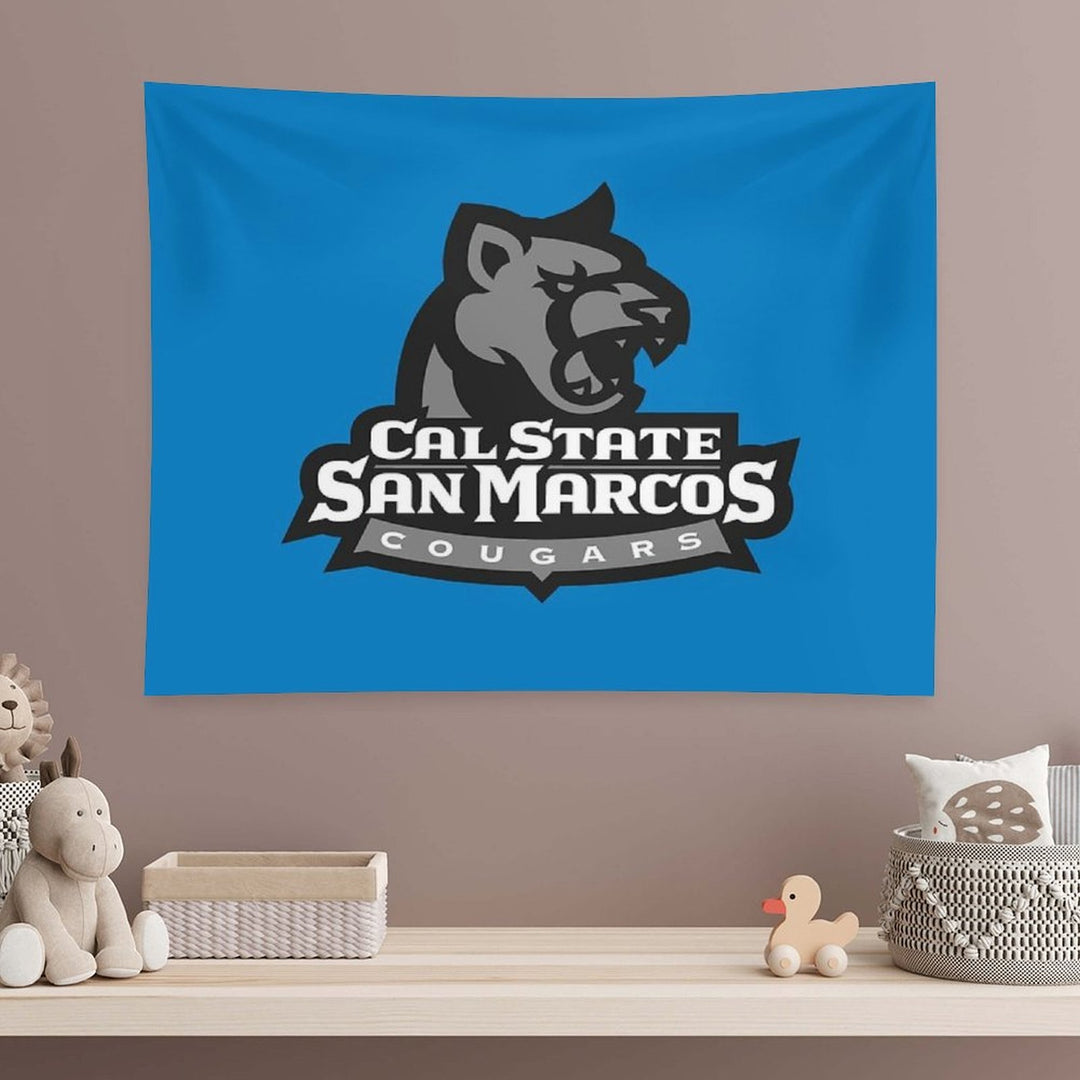 San Marcos Black Cougar Tapestry