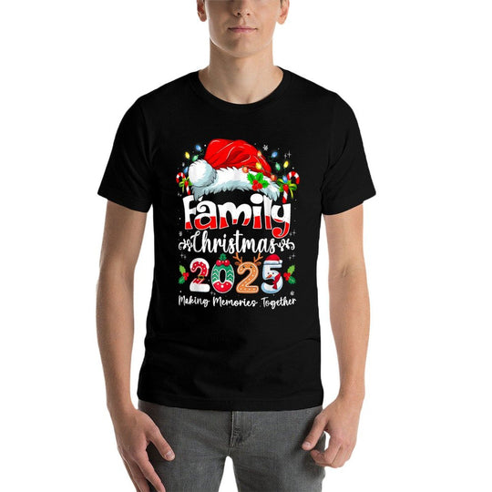 Family Christmas 2025 Matching Outfit Xmas Squad Santa  Relaxed-fit T-Shirt