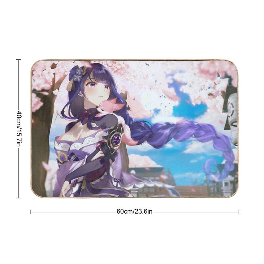 Sakura Raiden Shogun Genshin Impact Durable Bath Mat