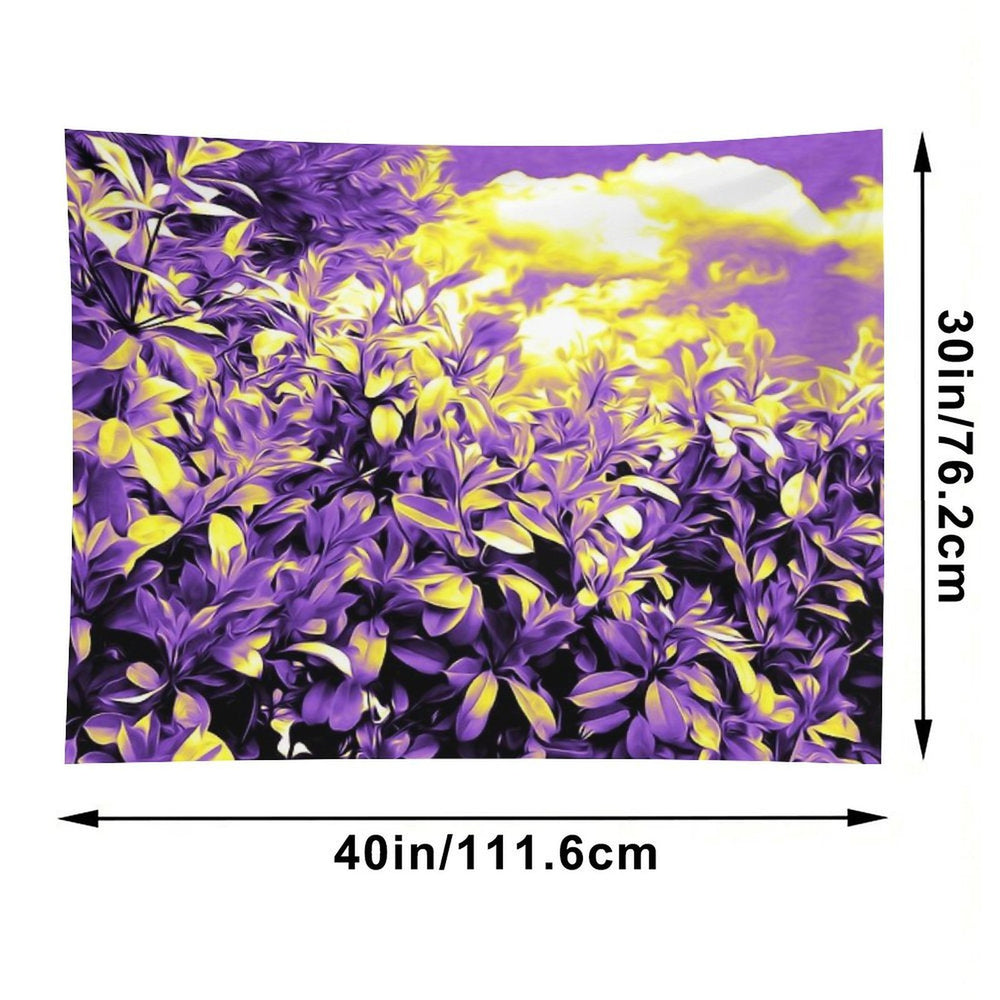 Nonbinary Pride Painted Flowering Bushes Tapestry