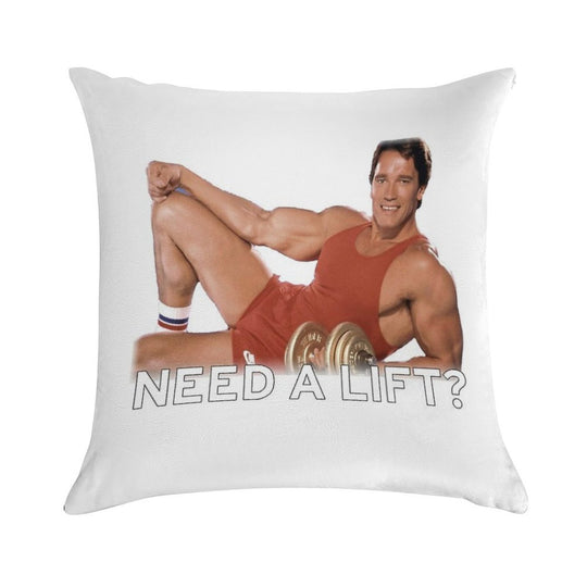 Arnold Schwarzenegger - Need A Lift Soft Shrink-Resistant Throw Pillow