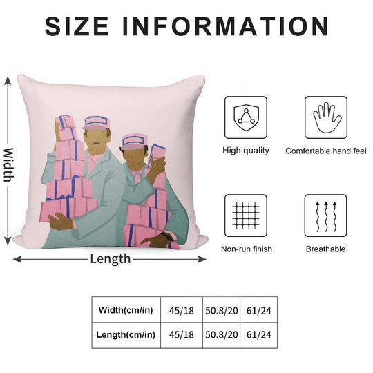 Zero And Gustave Soft Hidden Zipper Throw Pillow