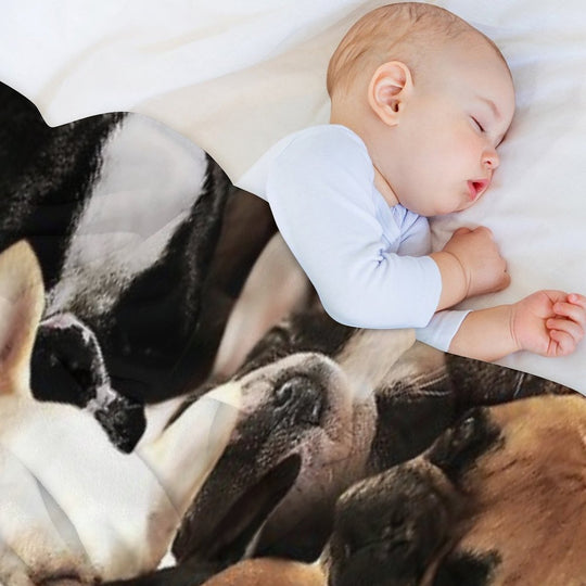 French Bulldogs Wrinkle-free Throw Blanket