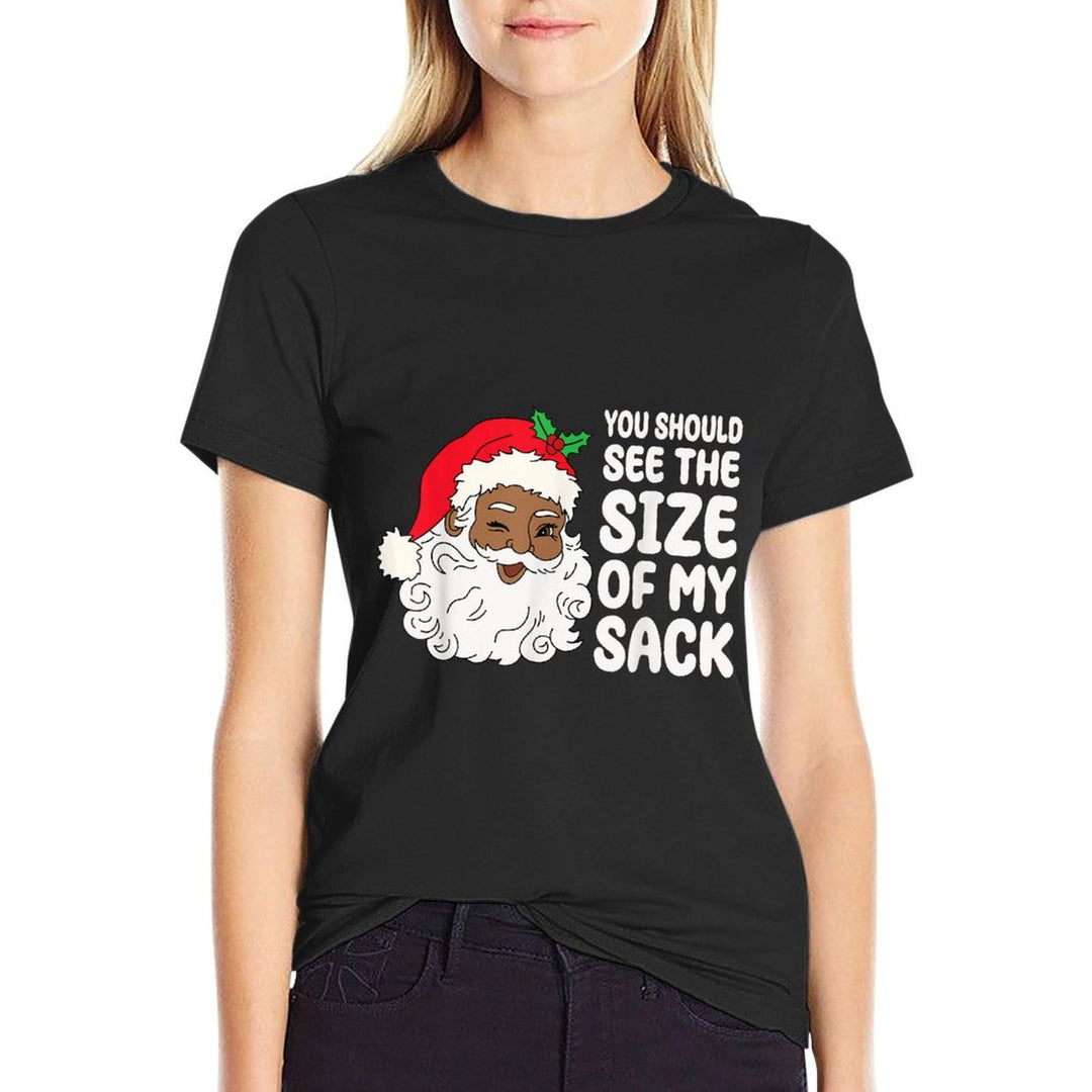 Funny Christmas Santa Claus Afro African American Xmas Mens  Classic T-Shirt