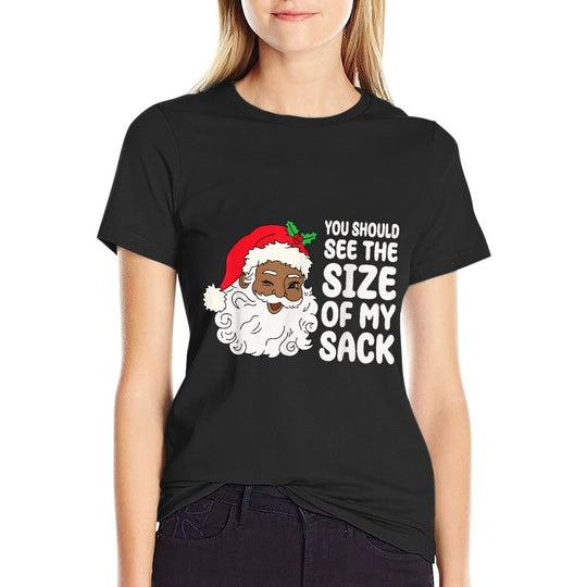 Funny Christmas Santa Claus Afro African American Xmas Mens  Classic T-Shirt