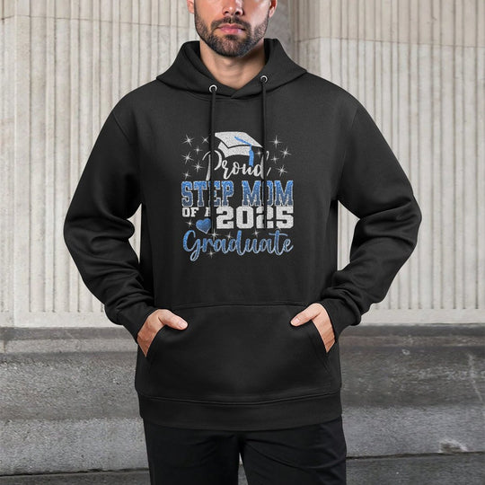 Super Proud Step Mom of 2025 Graduate Awesome Family College All-Day Comfort Hoodie
