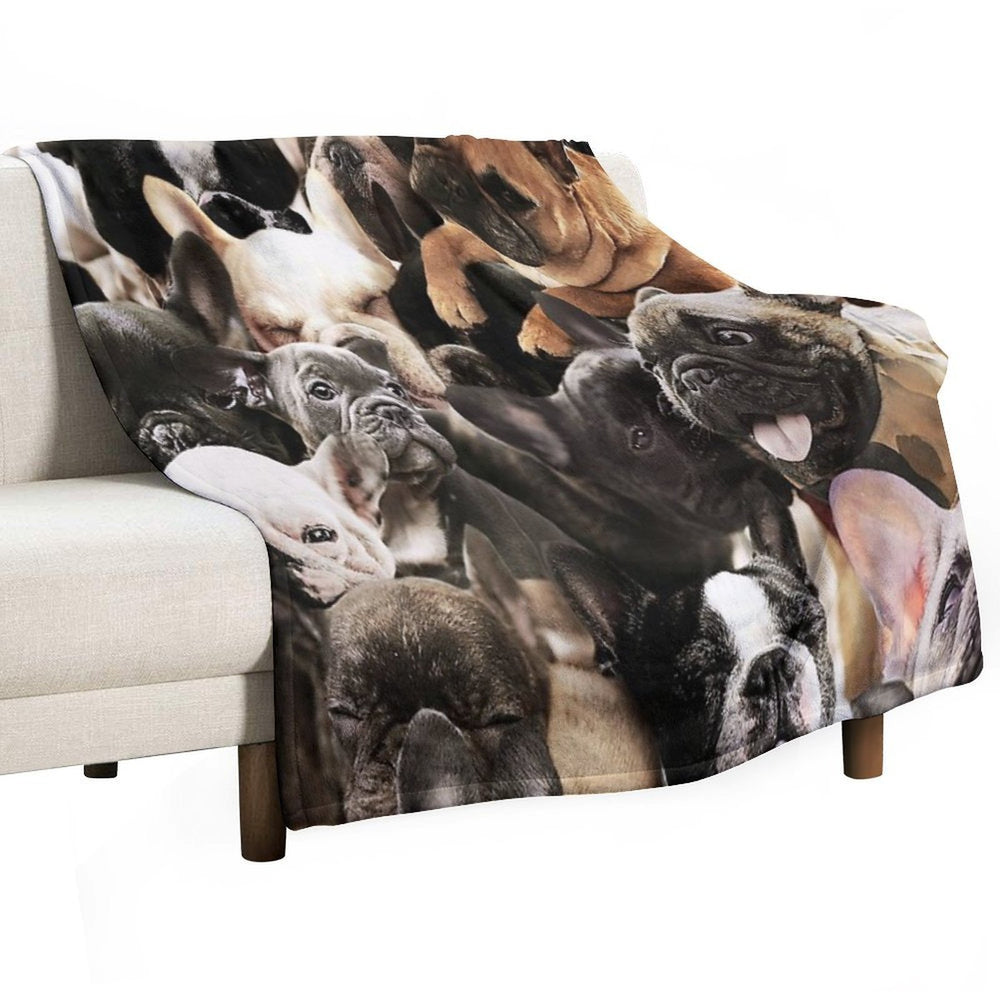 French Bulldogs Wrinkle-free Throw Blanket