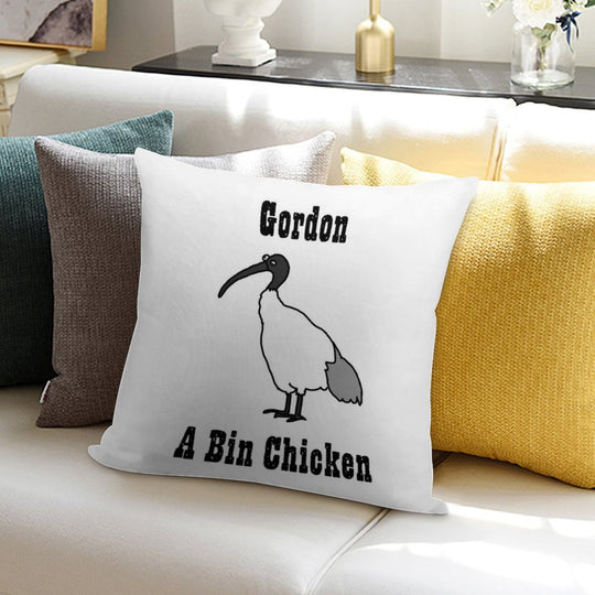 Gordon - A Bin Chicken Soft Gift Ready Throw Pillow