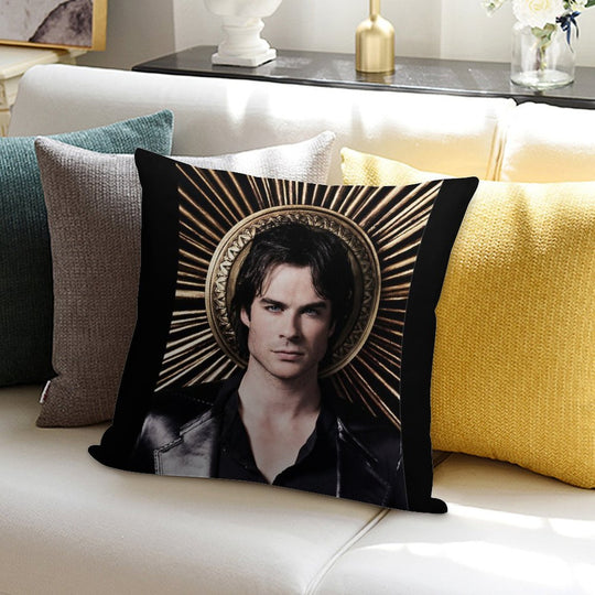 Damon Salvatore Soft Bedroom Essential Throw Pillow